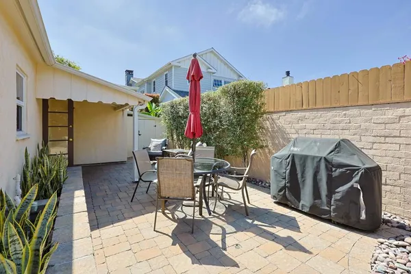 a outdoor living space with furniture and garden view