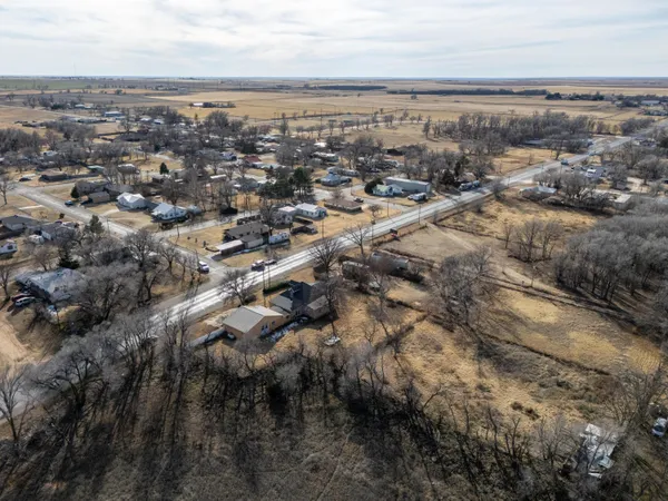 an aerial view of multiple house