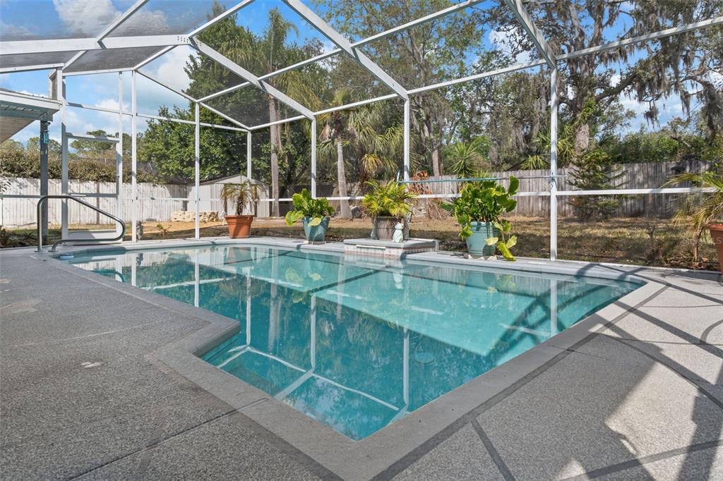 6101 County Line Road Spring Hill, FL 34606 - Photo 35 of 40 a view of a swimming pool with a patio and couches chairs