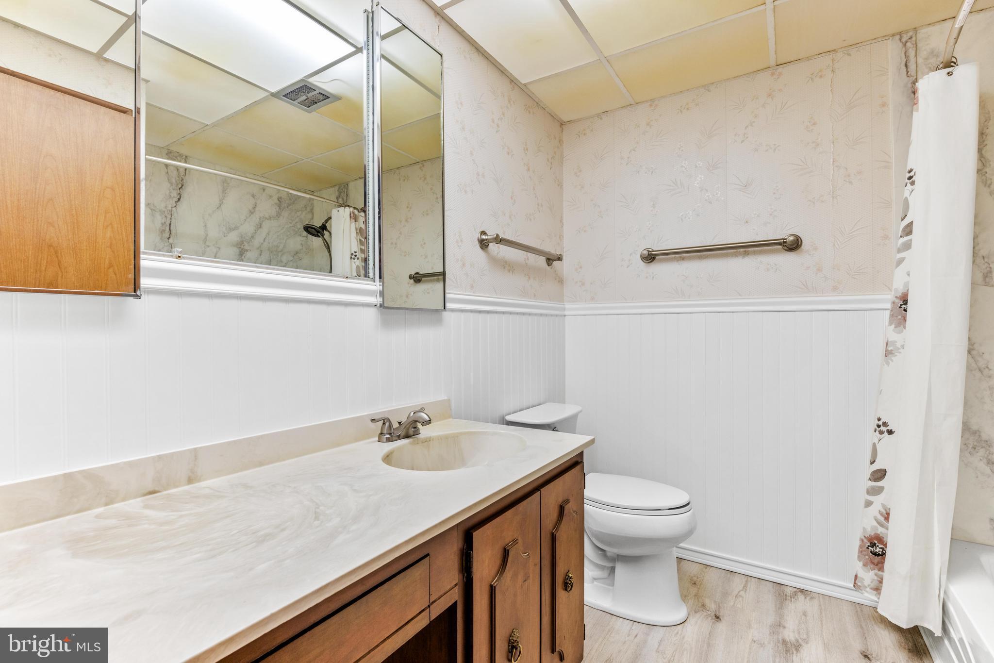 4218 Southfield Road Ellicott City, MD 21042 - Photo 32 of 59 a bathroom with a sink a toilet and shower