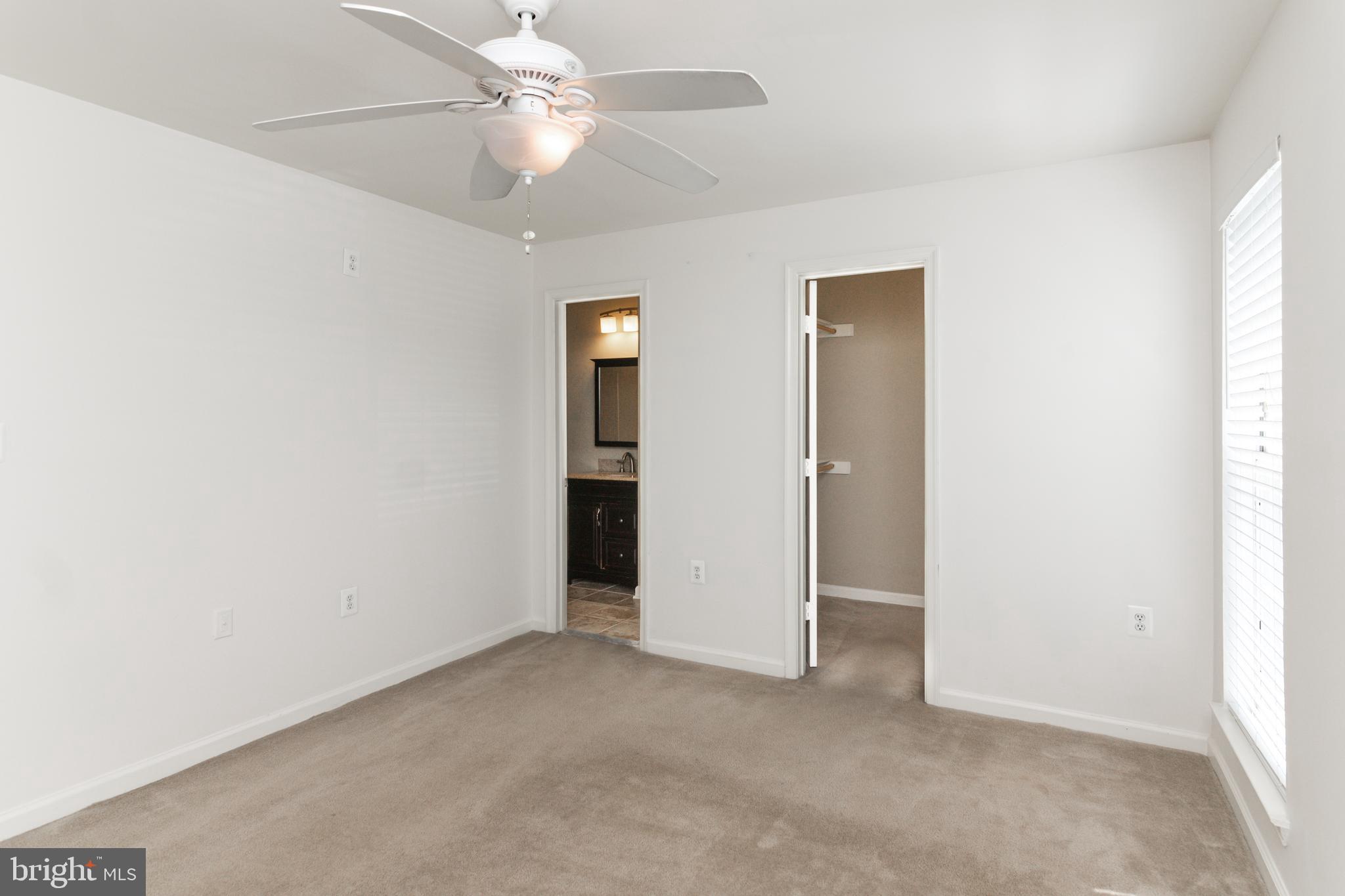 20958 Timber Ridge Terrace, Unit 201 Ashburn, VA 20147 - Photo 20 of 25 an empty room with closet and a ceiling fan
