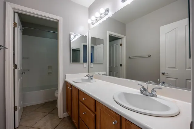 a aerial view of a house with garden