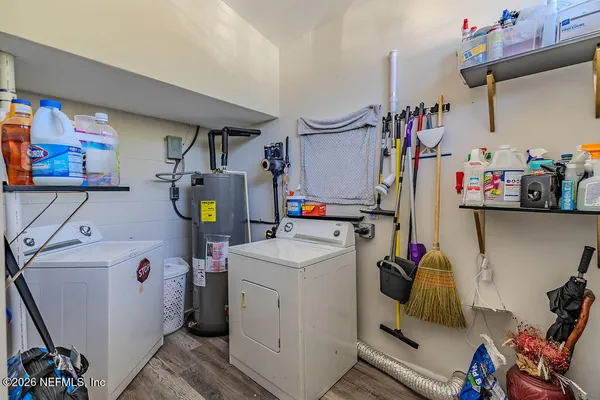 a room with storage and utility