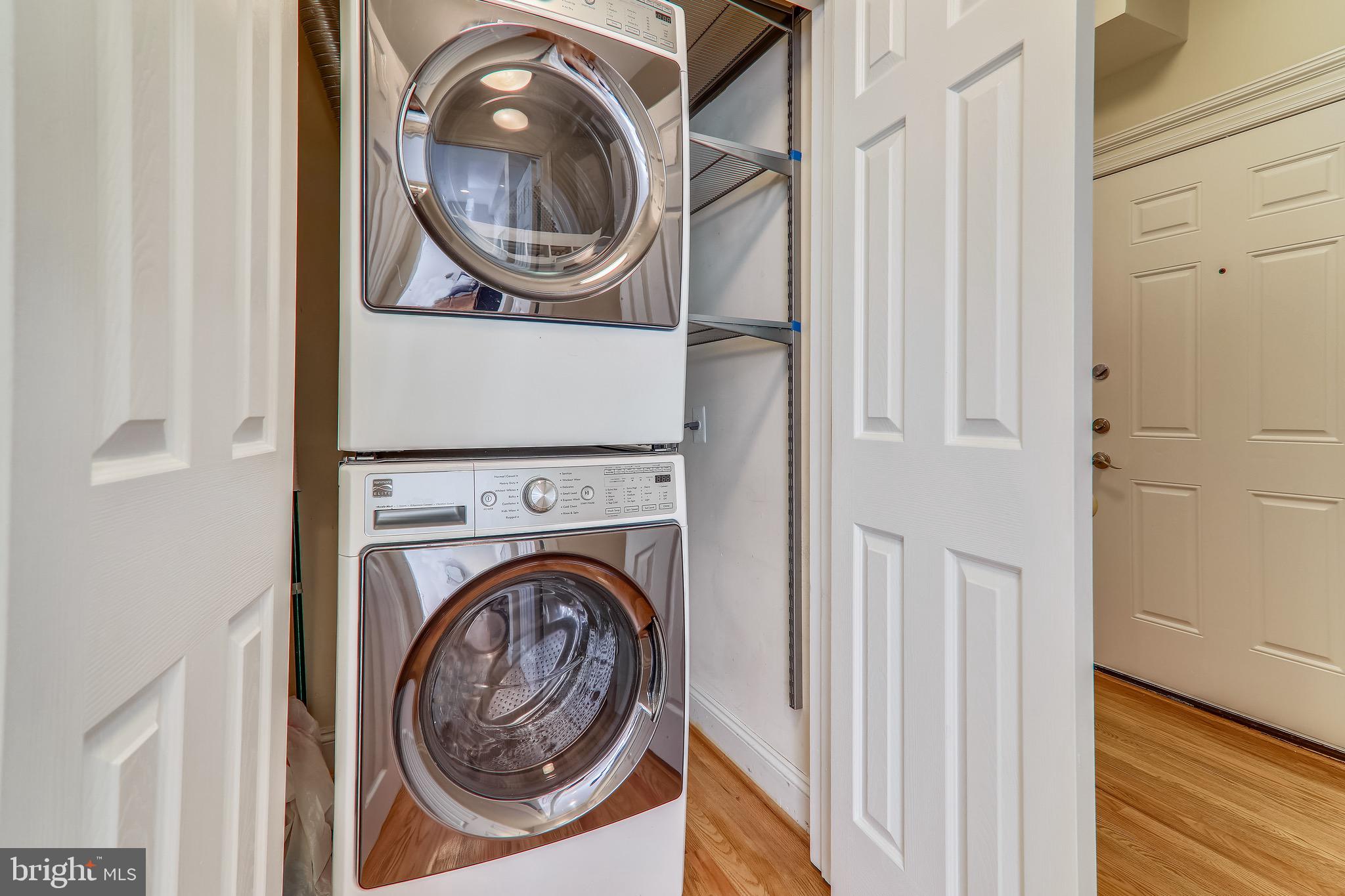 1438 Columbia Road Northwest, Unit 201 Washington, DC 20009 - Photo 24 of 27 Full Size washer/dryer in utility closet