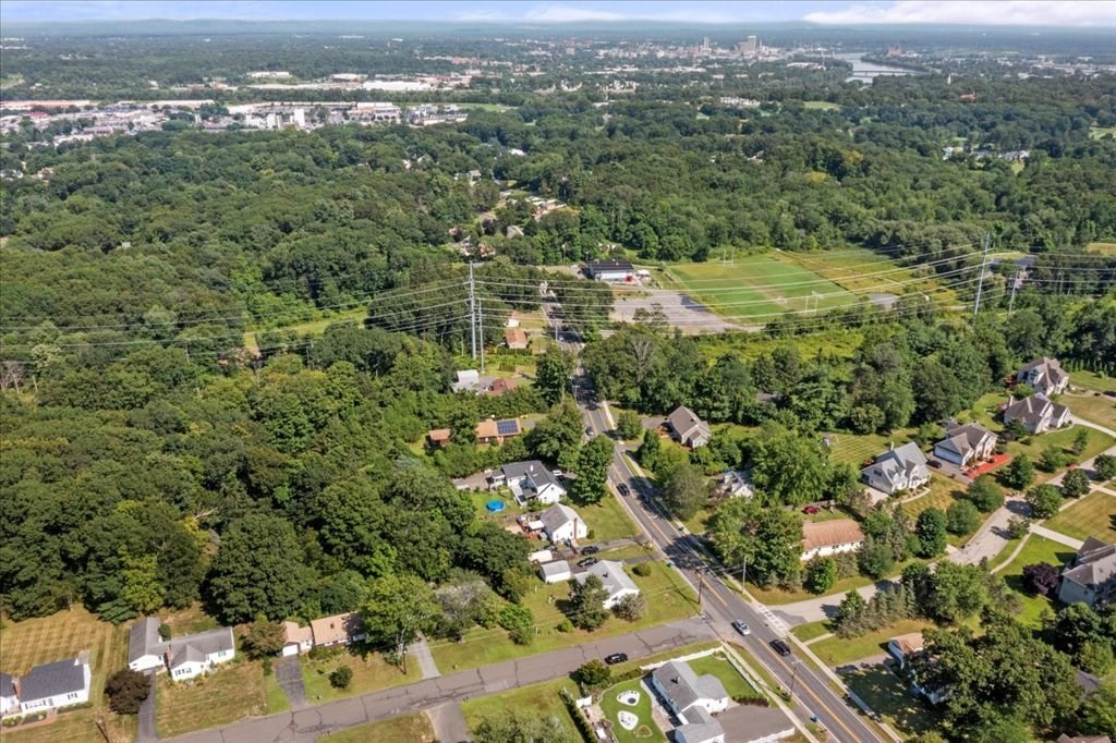 528 Morgan Road West Springfield, MA 01089 - Photo 34 of 42 an aerial view of residential houses with outdoor space and trees