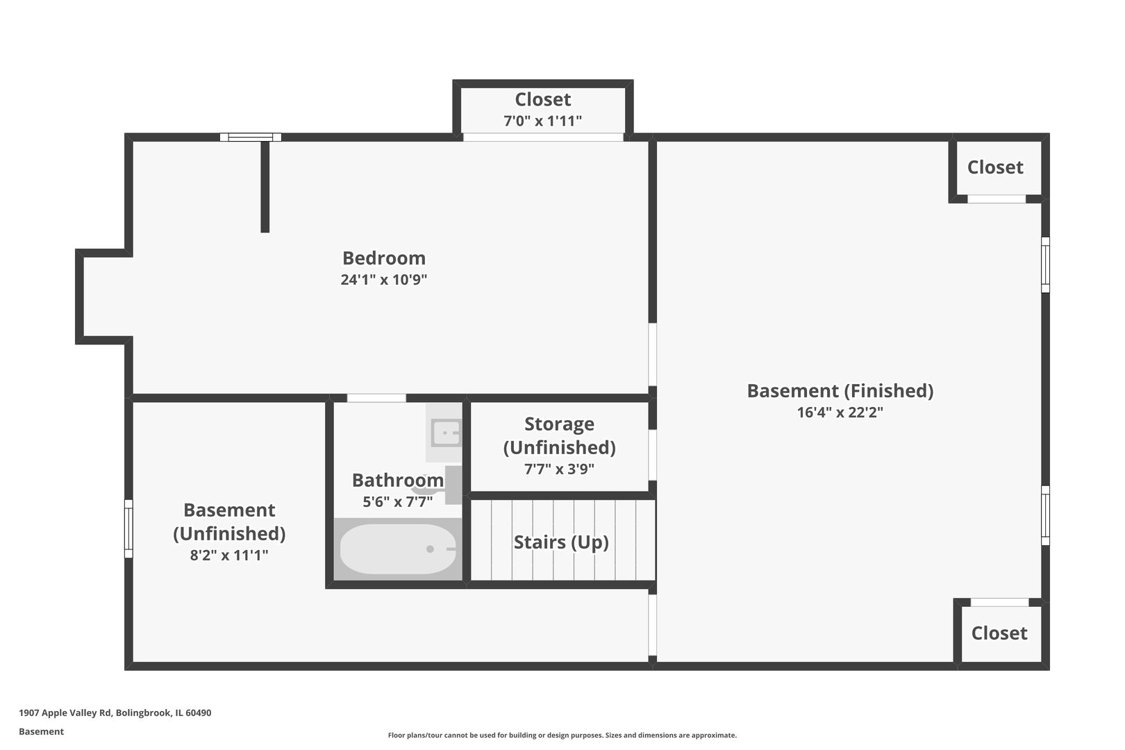 1907 Apple Valley Road Bolingbrook, IL 60490 - Photo 17 of 17 a picture of a wall with white walls