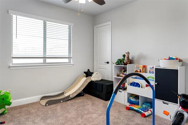 a room with toys and windows