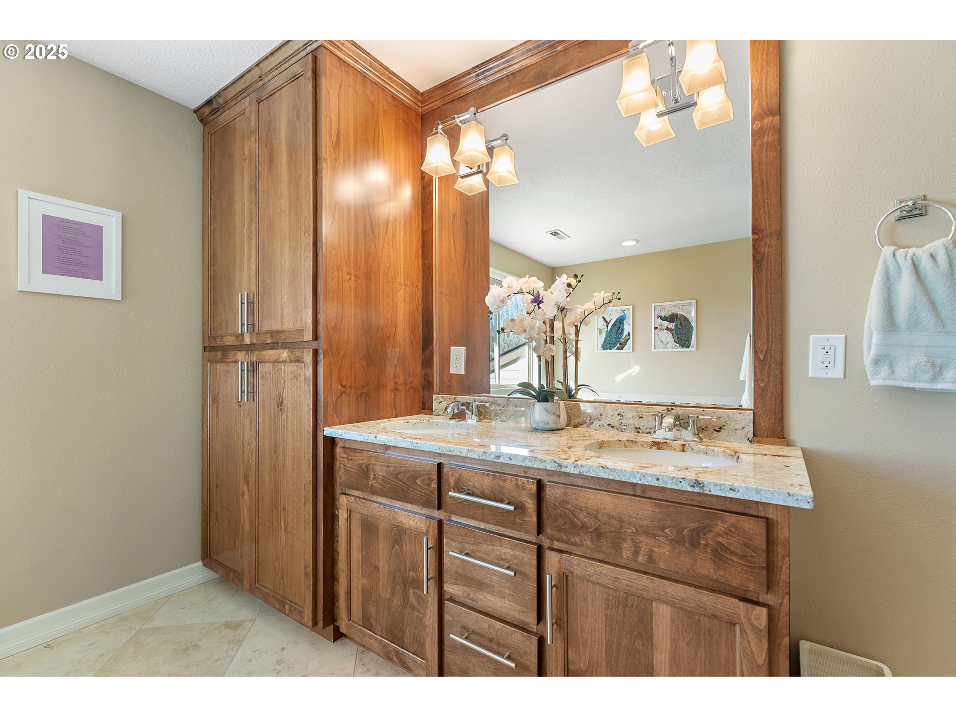 10350 Southwest Greenleaf Terrace Portland, OR 97224 - Photo 25 of 32 a bathroom with a sink a mirror and a shower