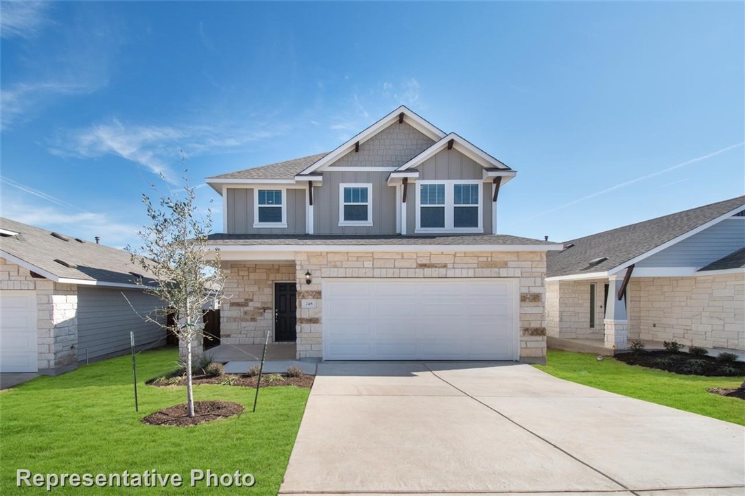 344 Gaida Loop Georgetown, TX 78628 - Photo 1 of 1 a front view of a house with a yard