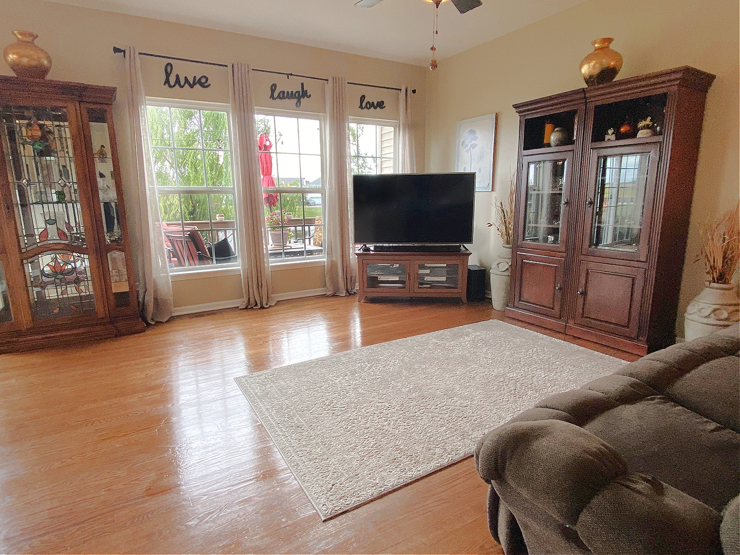 1197 Freedom Road Elburn, IL 60119 - Photo 8 of 31 a living room with furniture and a flat screen tv