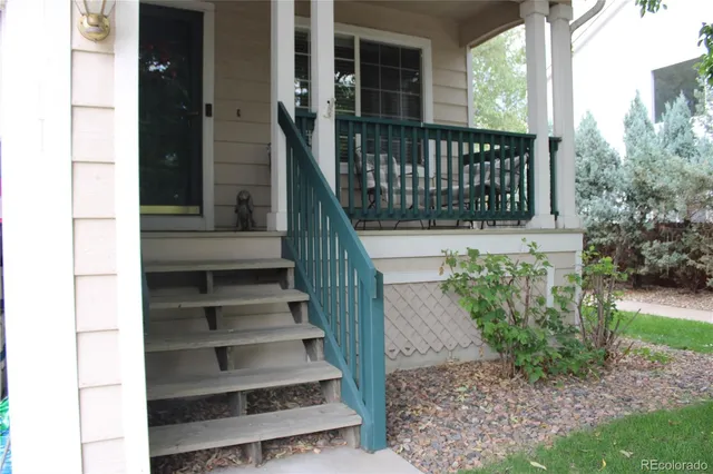 a view of front door of house