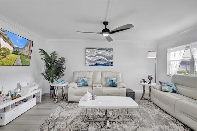 a living room with furniture and a couch