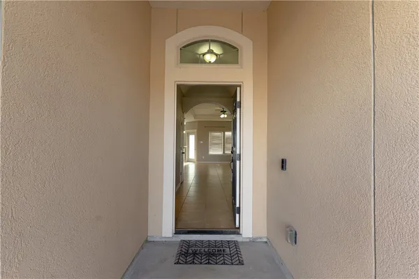 a view of front door with a door