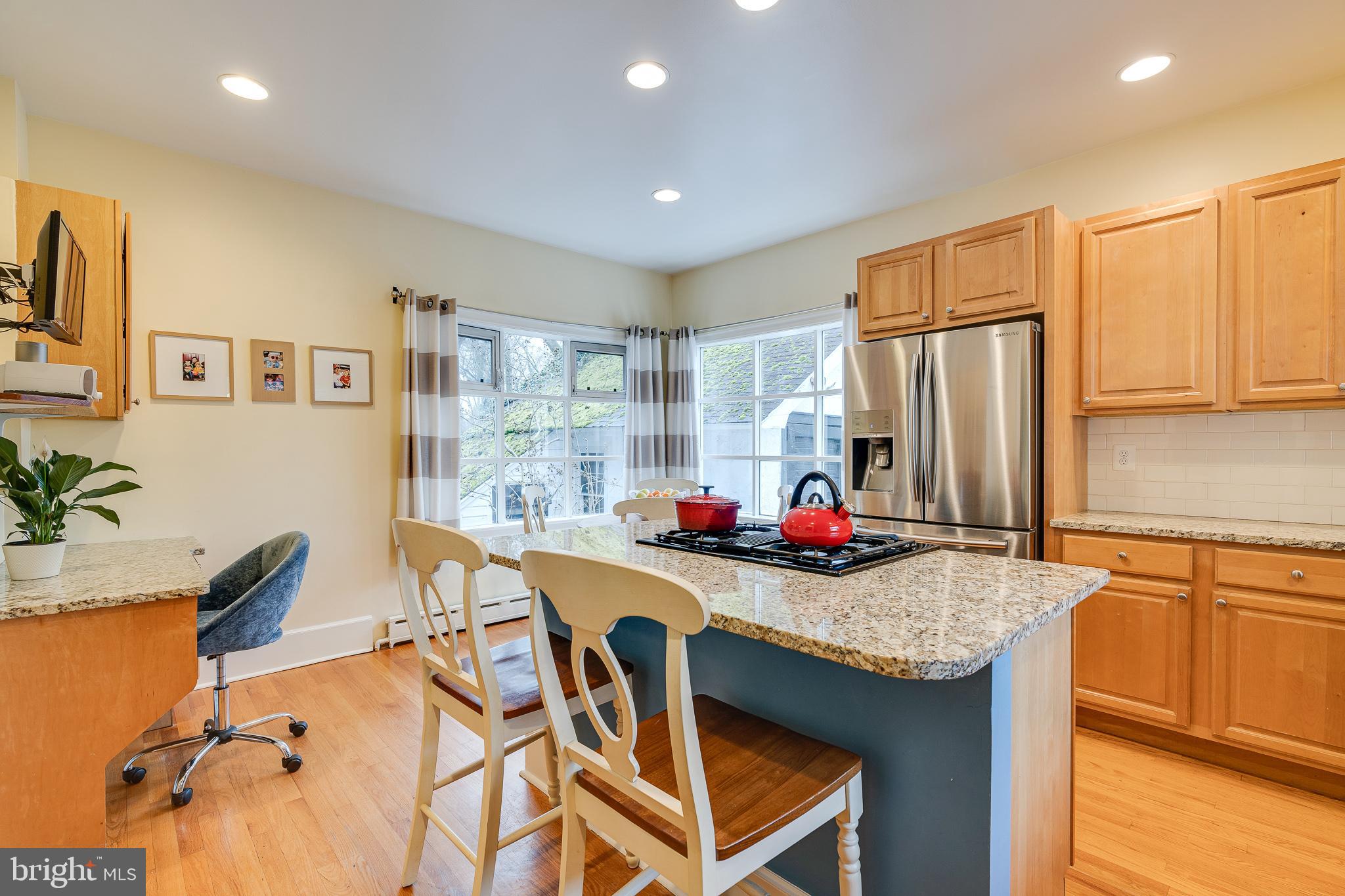 200 Cornell Avenue Swarthmore, PA 19081 - Photo 13 of 42 Kitchen with Island and Desk area