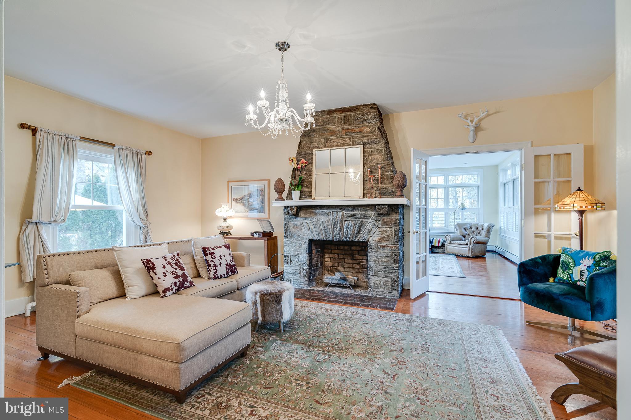 200 Cornell Avenue Swarthmore, PA 19081 - Photo 18 of 42 LR with Gorgeous Fireplace