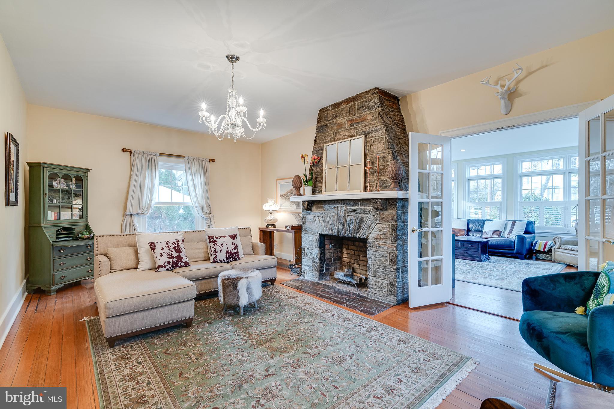 200 Cornell Avenue Swarthmore, PA 19081 - Photo 19 of 42 Living Room open to Family Room