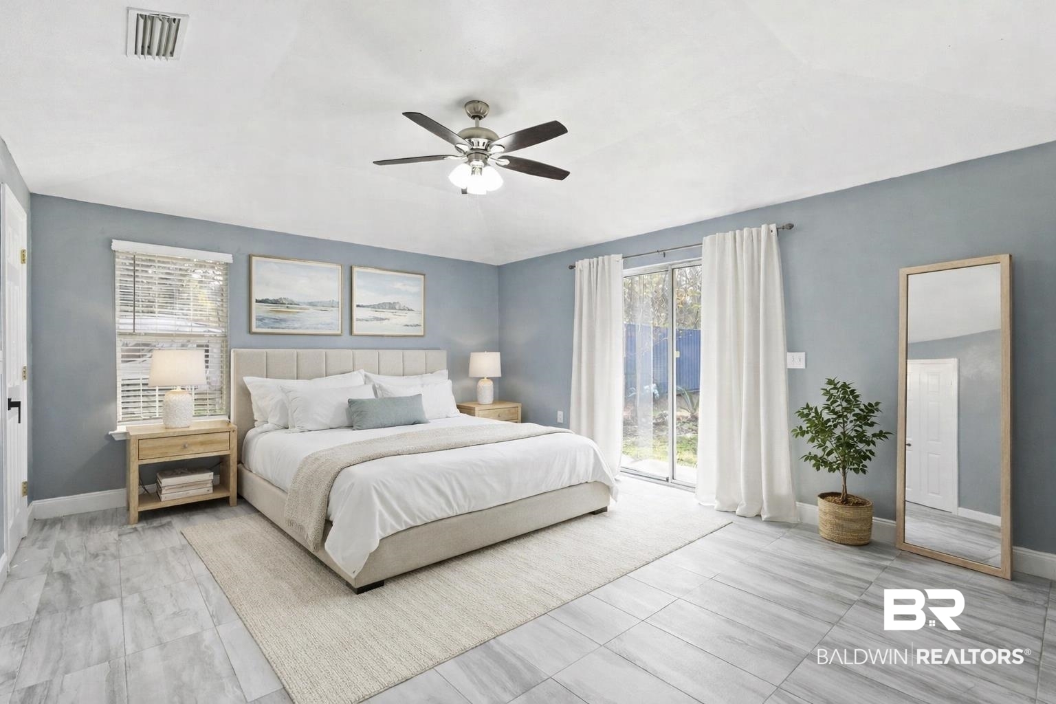17366 Old Brady Road Bay Minette, AL 36507 - Photo 16 of 43 Bedroom featuring access to exterior and ceiling fan