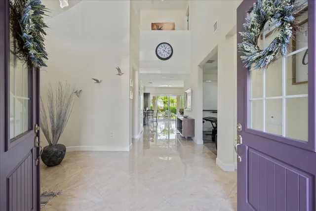 a view of entryway with livingroom and furniture
