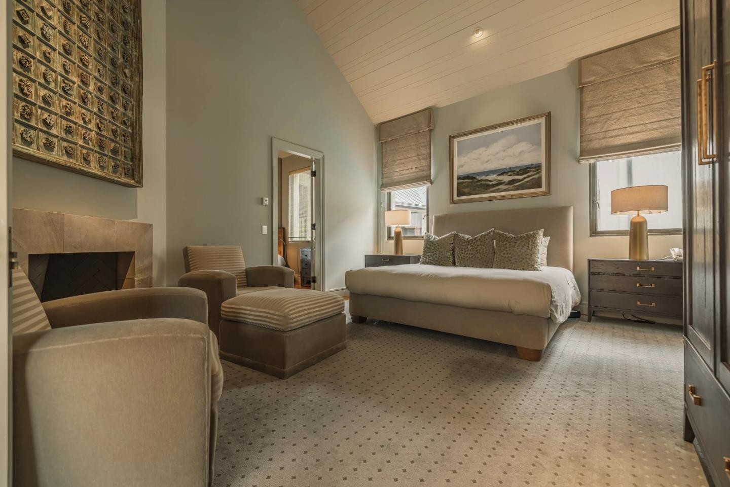157-163 Spindrift Road Carmel, CA 93923 - Photo 61 of 100 a bedroom with bed and a couch