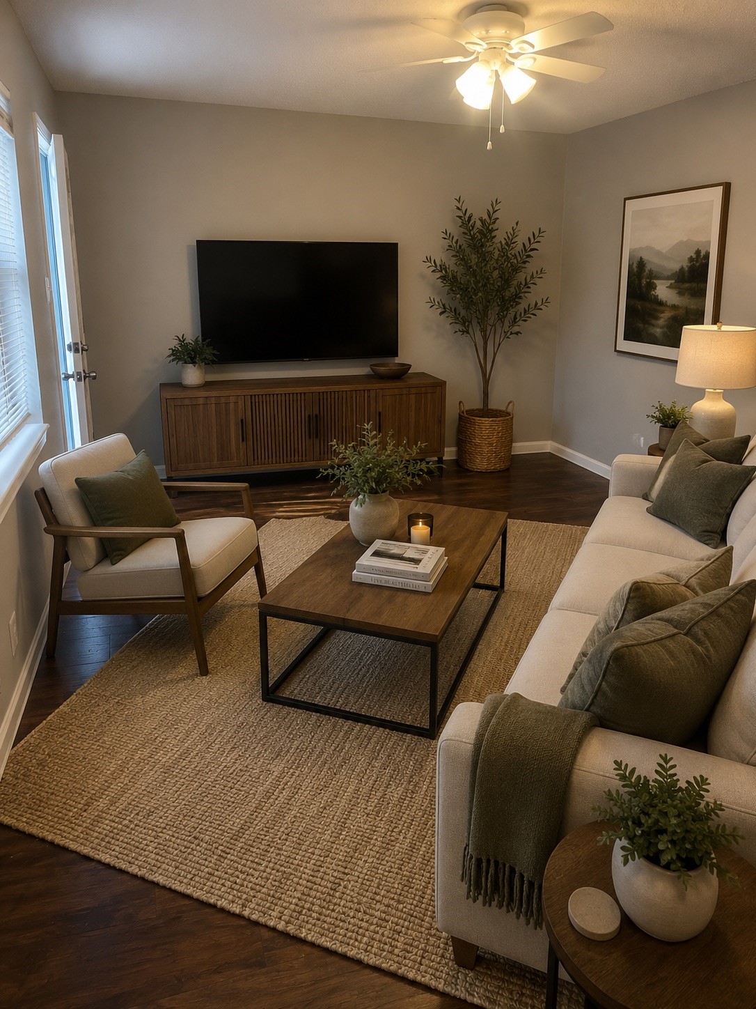 5418 Weaver Road, Unit D Houston, TX 77016 - Photo 9 of 10 a living room with furniture and a flat screen tv