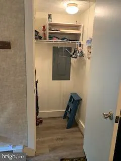 a view of a walk in closet