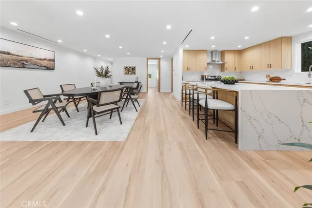 a hallway with washer and dryer
