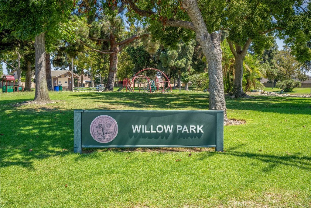 4237 Larwin Avenue Cypress, CA 90630 - Photo 41 of 48 a view of outdoor space with sign board and garden