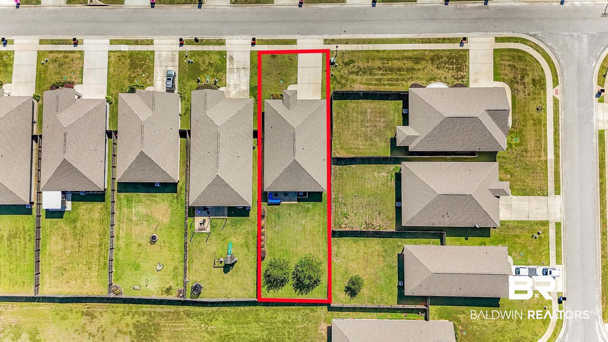 10738 Ridgeview Drive Mobile, AL 36608 - Photo 42 of 48 Aerial perspective of suburban area featuring property boundaries highlighted