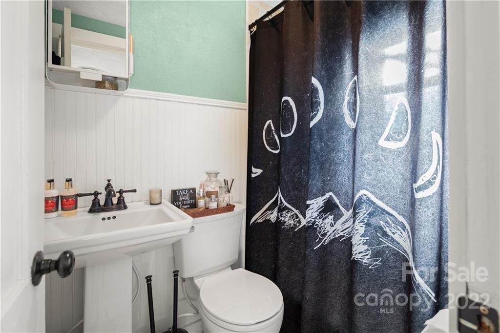 20 Indian Camp Branch Road Weaverville, NC 28787 - Photo 11 of 18 a bathroom with a sink vanity mirror and toilet