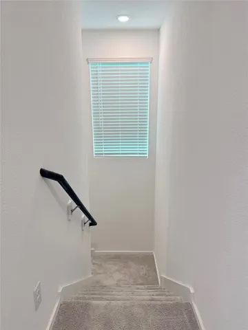 a view of small space with racks on the wall