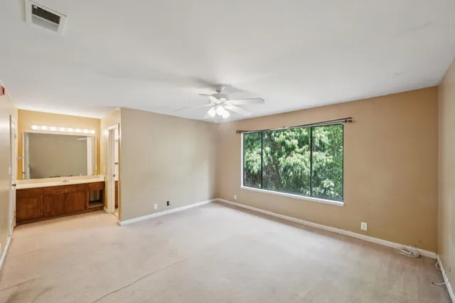 an empty room with a window