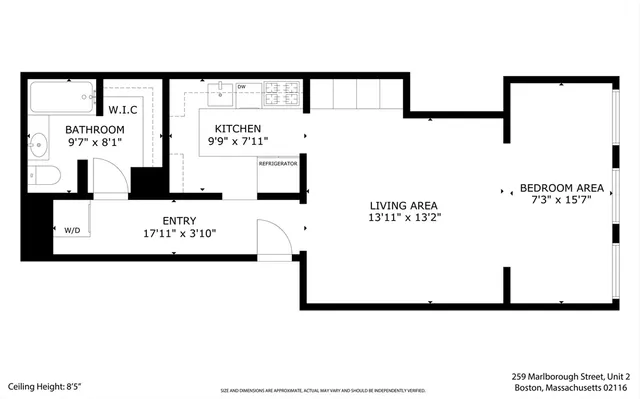 $595,000 | 259 Marlborough Street, Unit 2, Boston, MA 02116