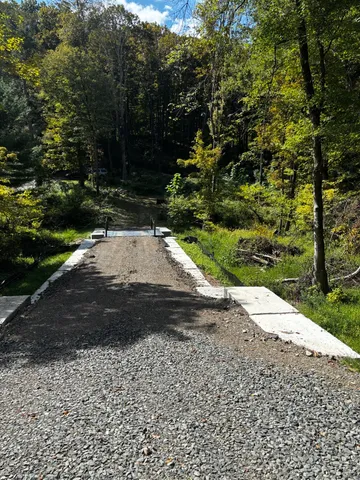 a view of backyard with green space