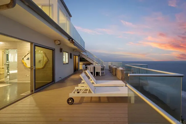 a view of outdoor space with seating area