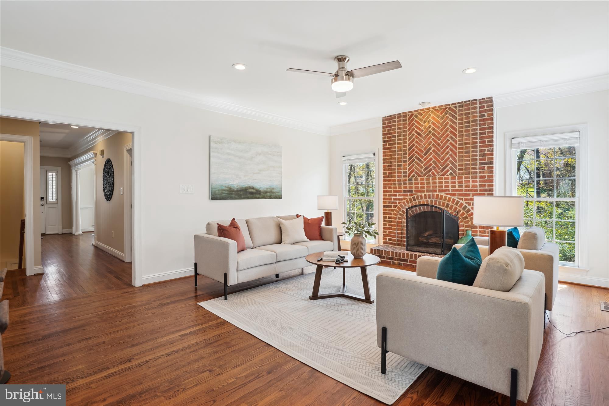 302 Tschiffely Square Road Gaithersburg, MD 20878 - Photo 21 of 77 a living room with furniture and a fireplace