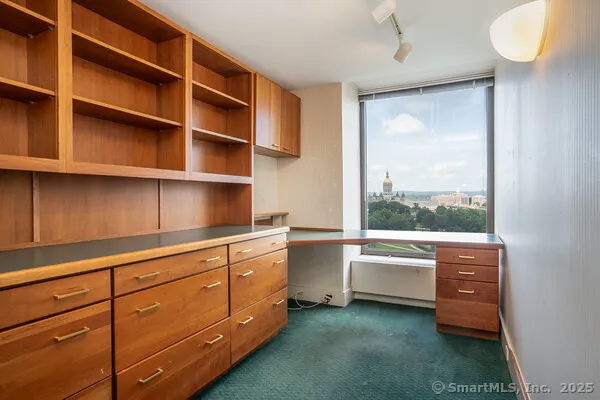 a room with storage and utility