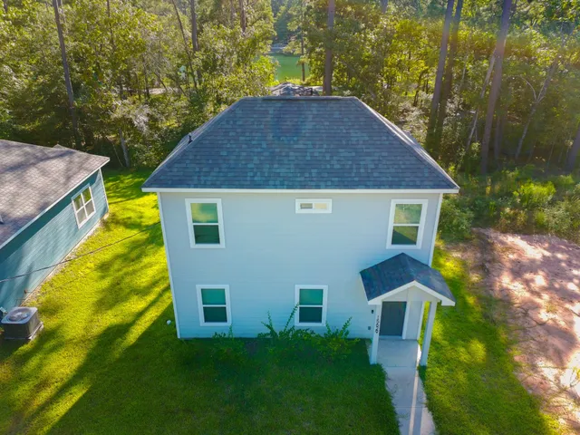 a aerial view of a house