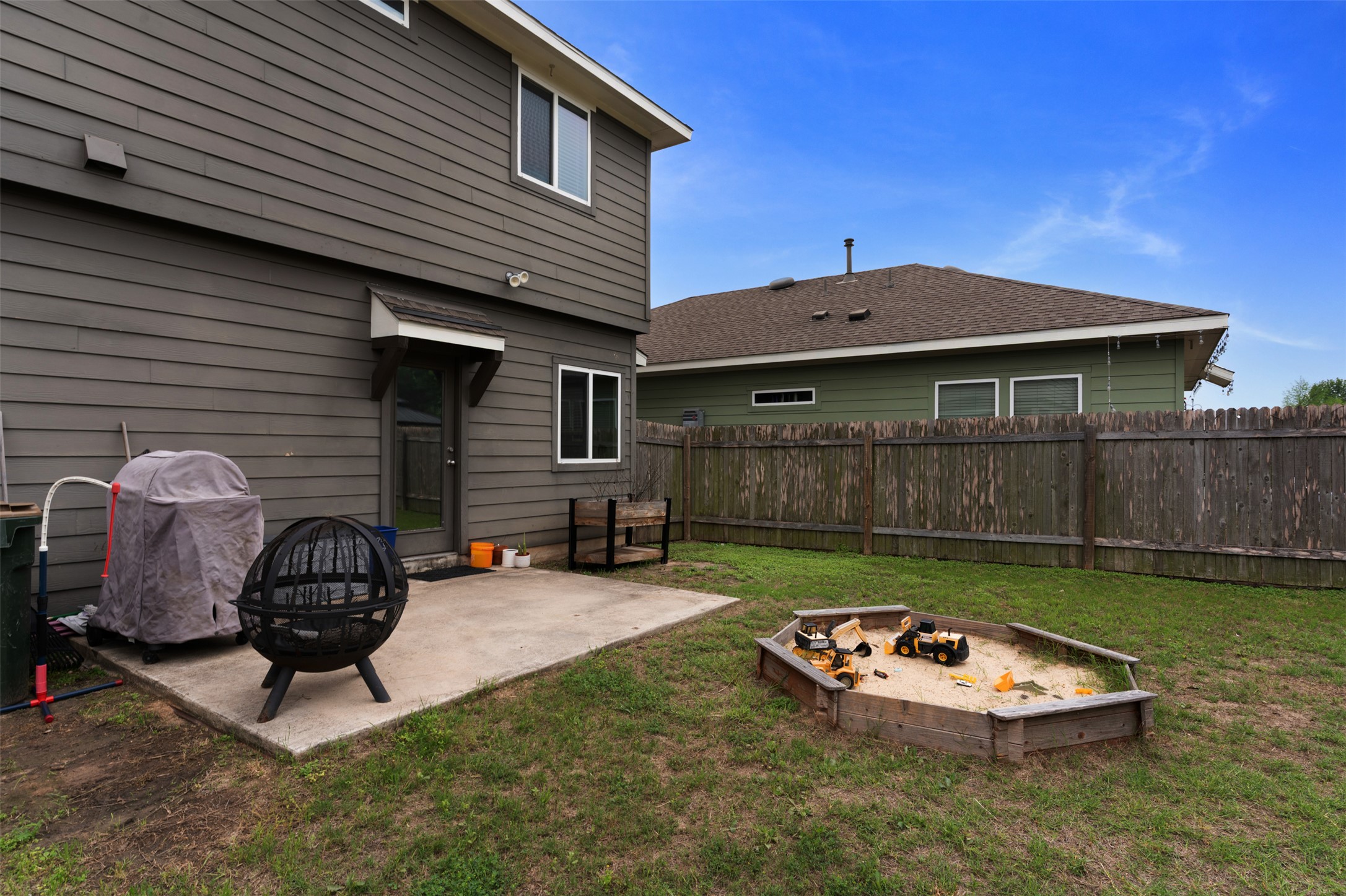 925 Stampede Road San Marcos, TX 78666 - Photo 35 of 39 Backyard View of Slab and Awning