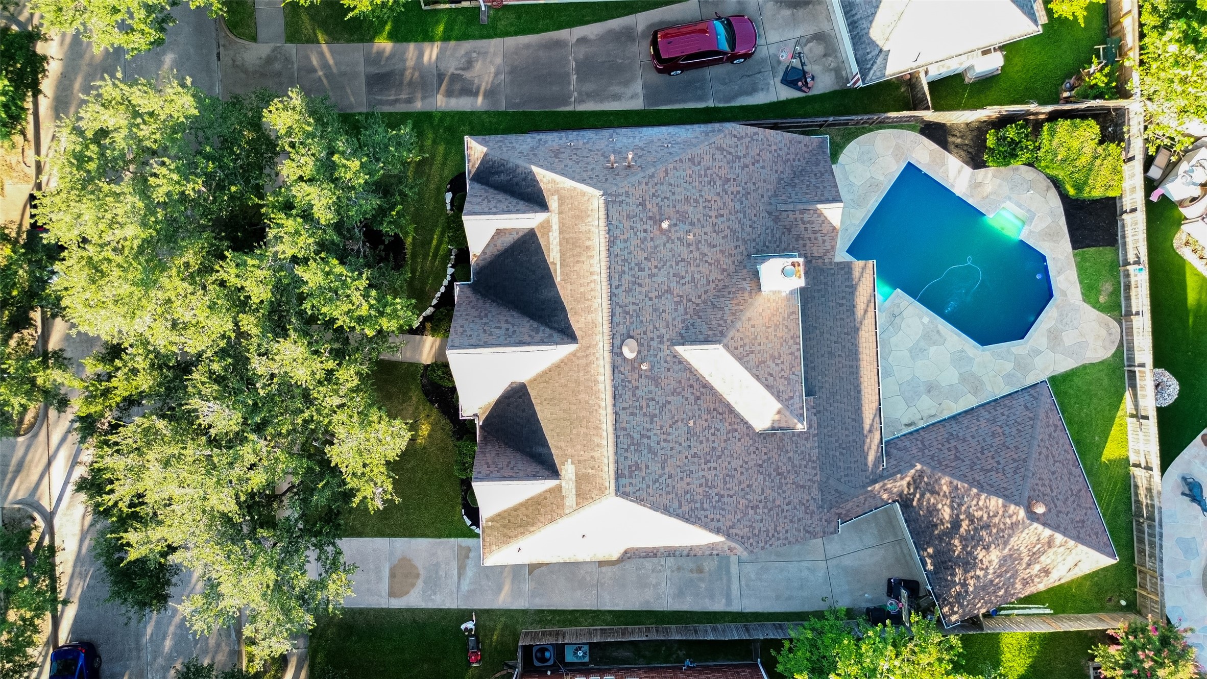13011 Mossy Ridge Cove Houston, TX 77041 - Photo 49 of 50 an aerial view of house with yard