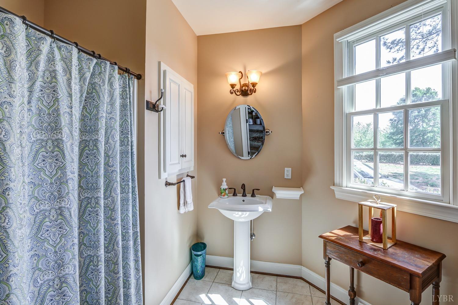 107 Emory Way Amherst, VA 24521 - Photo 27 of 84 a bathroom with a sink a mirror and a window