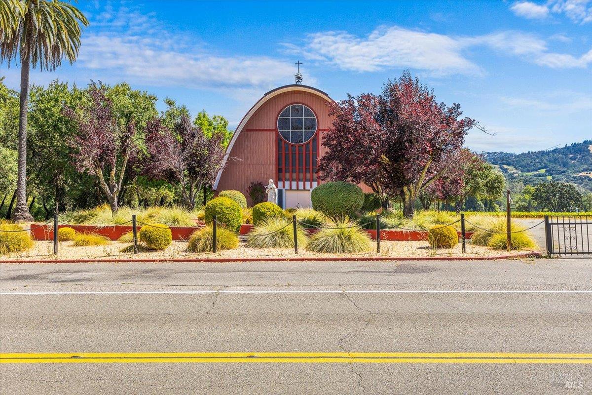 a view of a house with a swimming pool