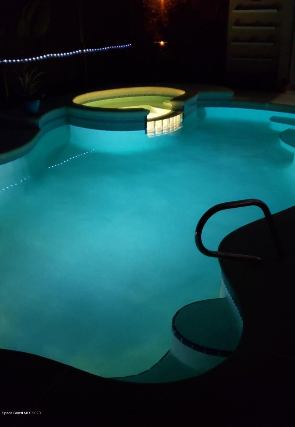 581 Raleigh Road Southeast Palm Bay, FL 32909 - Photo 20 of 60 Pool at night