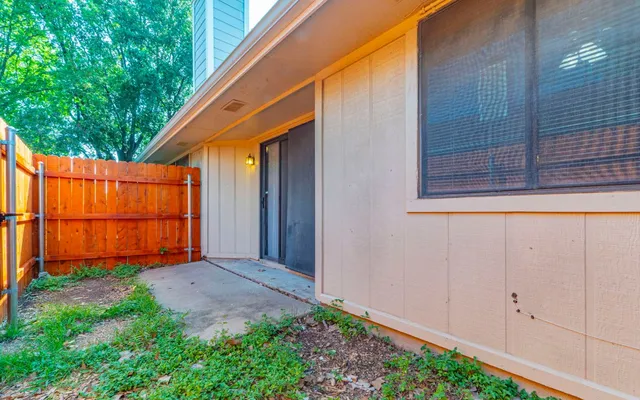 a backyard of a house