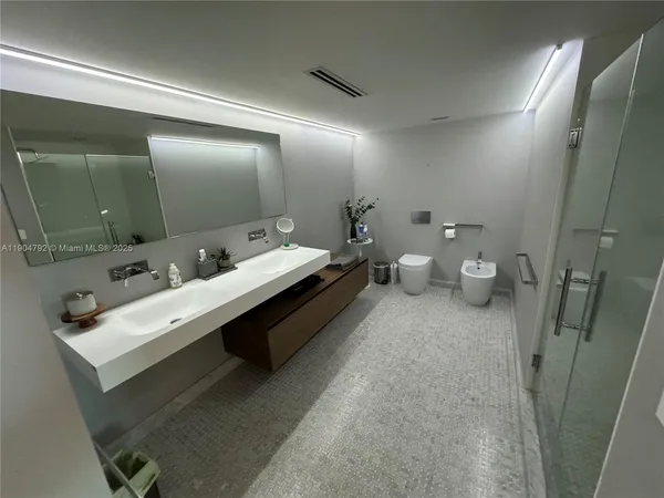 a view of a balcony with an outdoor space