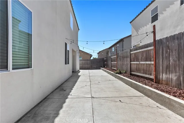 a view of a house with a large window