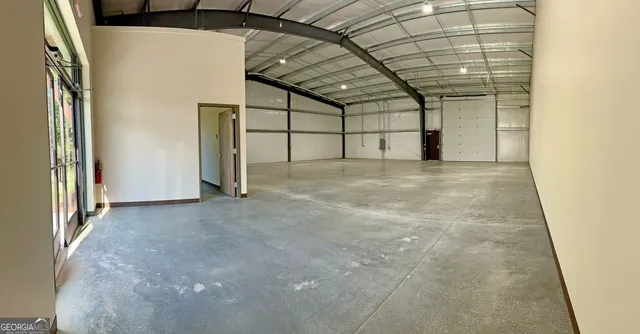 a view of a indoor garage
