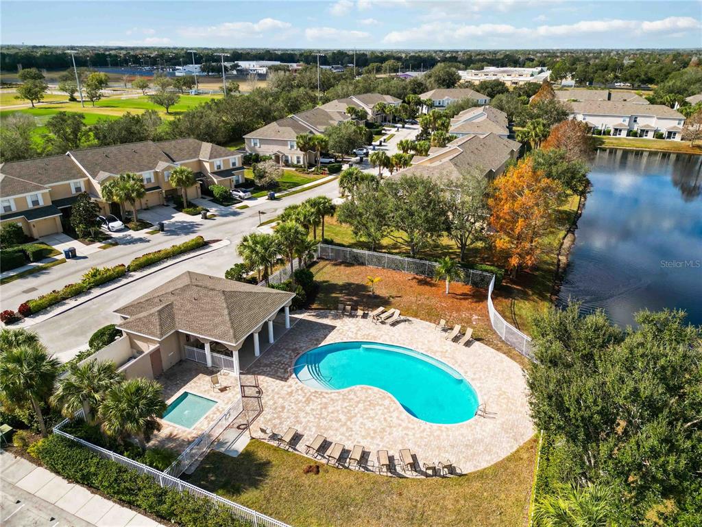 14980 Skip Jack Loop Lakewood Ranch, FL 34202 - Photo 39 of 39 an aerial view of a house with yard swimming pool and ocean view