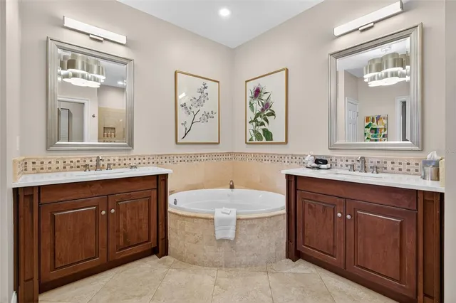 a view of swimming pool with a yard