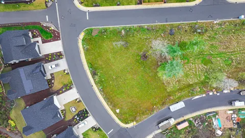an aerial view of swimming pool