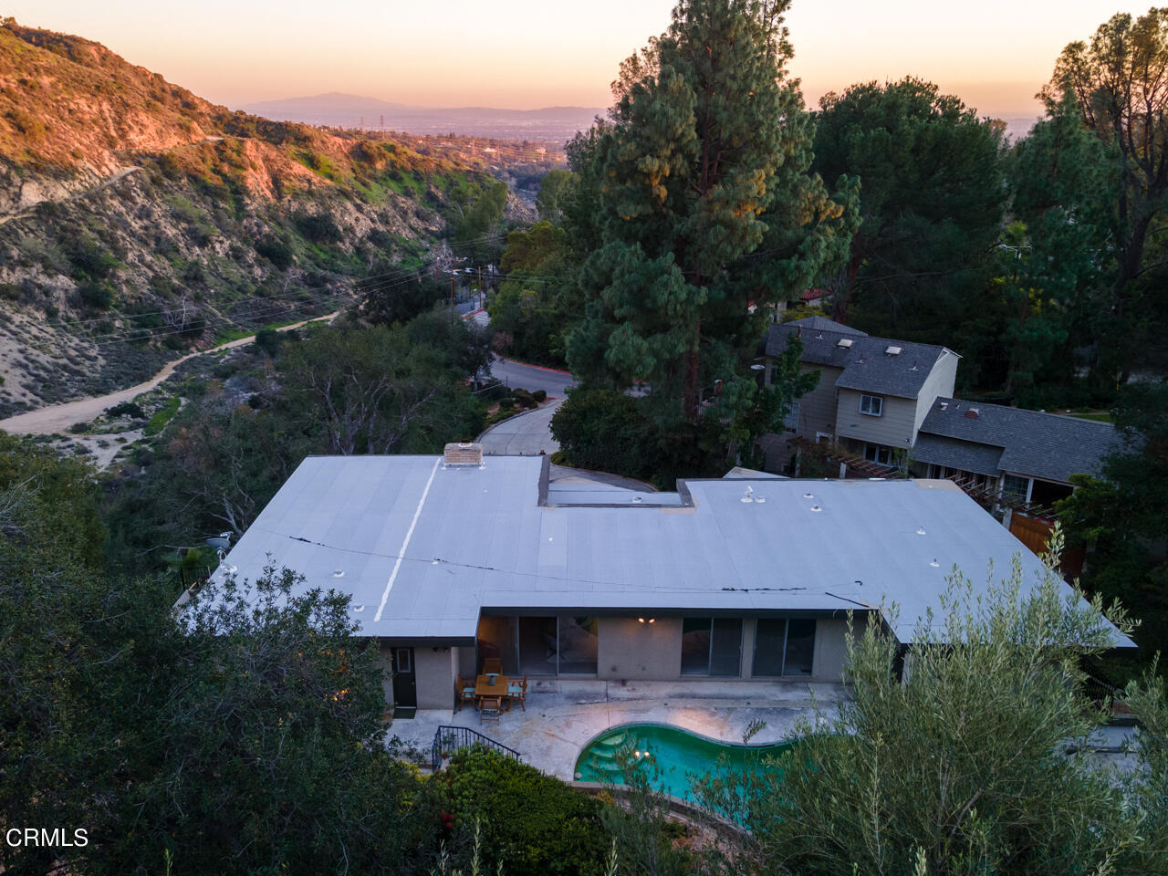 2207 Pinecrest Drive Altadena, CA 91001 - Photo 35 of 43 an aerial view of a house with yard and outdoor seating